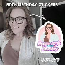 Load image into Gallery viewer, 50th Birthday Stickers for Mom